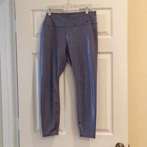 Nike blue sparkle dri fit Leggings- excellent condition SZ XL